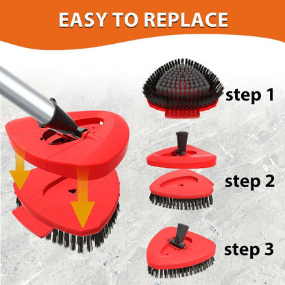 Fatmass 2 Pack Upgraded Spin Mop Replace Scrub Mop Brush Compatible with O Cedar 2 Tank RinseClean, Great for Kitchen, Deck, Bathroom and Shower Floor Scrubber