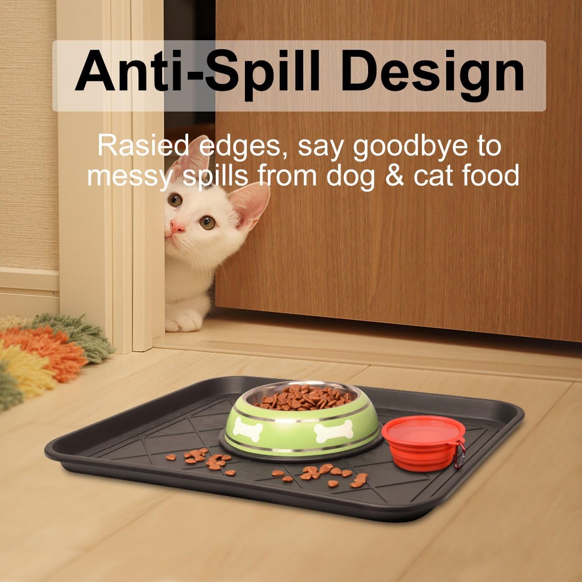 Multi-Purpose Boot Tray Mat,Shoe Tray Mat,Pet Bowl Tray,Waterproof Trays for Indoor and Outdoor Floor Protection,24" x 15"/Medium …