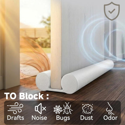MAXTID Under Door Draft Stopper for Bottom of Doors 38" Black Door Blocker Noise ReducerLight Cold Air Guard Breeze Sound Proof Door Sweep Weather Stripping Door Seal Insulation Strip Gap Filler