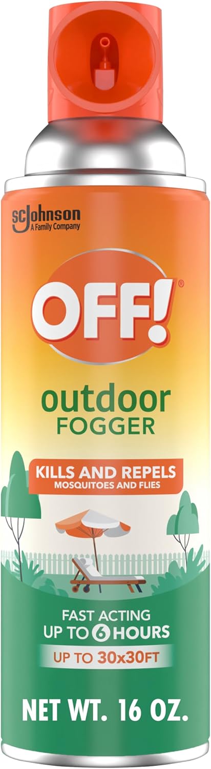 OFF! Outdoor Insect & Mosquito Repellent Fogger, Backyard Pretreat, Kills & Repels Insects in an up to 900 sq, ft, Area, 16 oz (Pack of 2)
