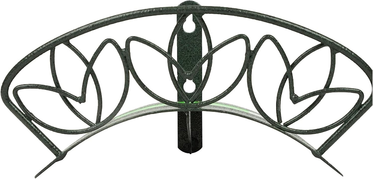 Yard Butler Heavy Duty Wall-Mounted Hose Hanger - Garden Hose Holder for Convenient Organization - Holds up to 125 Feet - Powder Coated Steel - Heavy Duty Bracing - Classic Design, Green
