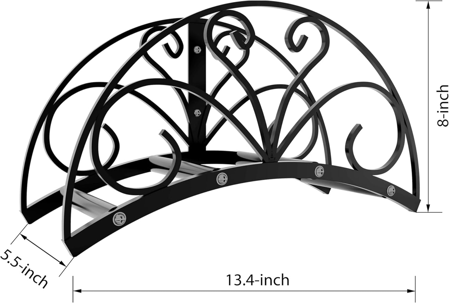 Fire Beauty Heavy-Duty Metal Hose Holder, Wall-Mounted Garden Hose Reel Organizer for Outdoor Yard, Solid Iron Decorative Hanger Storage