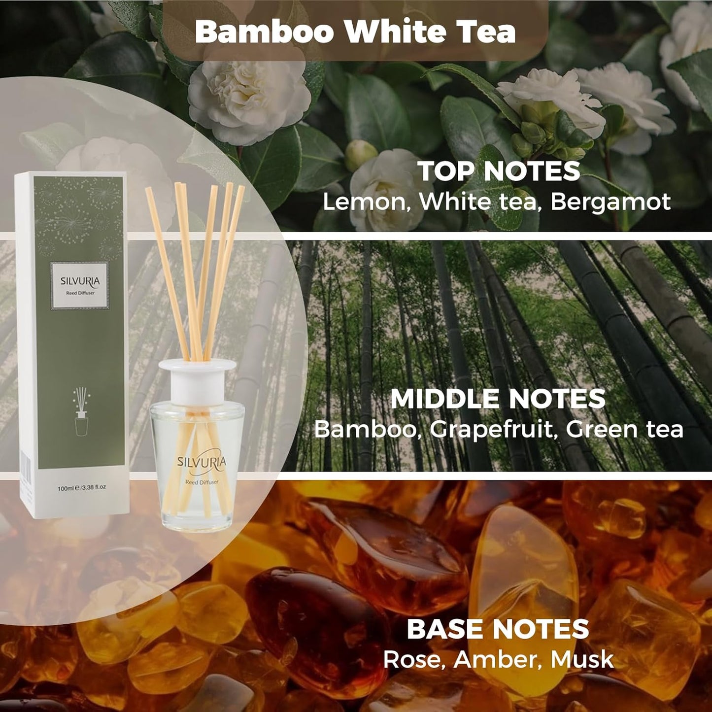 Reed Diffuser Set,100ml Fresh Linen Scented Oil with 6 Reed Sticks for Home,Office & Bathroom,Long-Lasting Fragrance for Families,Professionals & Pet-Friendly Spaces