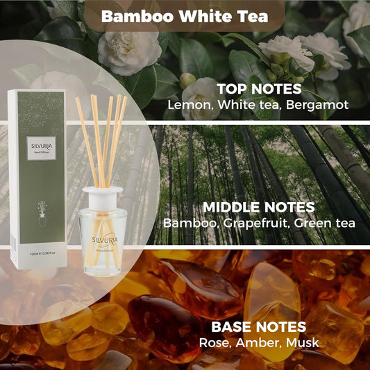 Reed Diffuser Set,100ml Fresh Linen Scented Oil with 6 Reed Sticks for Home,Office & Bathroom,Long-Lasting Fragrance for Families,Professionals & Pet-Friendly Spaces