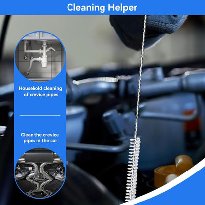 2 Pack 80 Inch Extra Long Flexible Pipe Cleaner Brush, Drain Cleaner Tool for Fridge, Sink Hose, Aquarium Tube, Car Sunroof Drain Cleaning Brush.