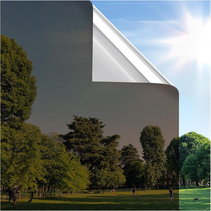 rabbitgoo Window Privacy Film, Decorative Stained Glass Window Film, Sun Blocking Glass Clings, Renter-Friendly Static Cling Frosted Sticker Covering for Home Door, Rainbow Tulip 17.5" X 78.7"