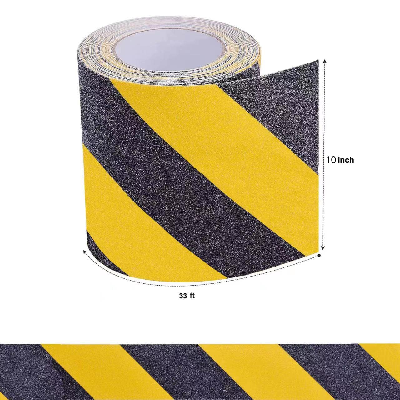 Qingluan Anti Slip Tape, Safety Non Slip Tape Outdoor Waterproof, High Adhesive Grip Tape for Stairs, Tread Step, Ramp, Skateboard, Caution to Keep from Slipping (Yellow/Black, 2 Inch x 33 Foot)