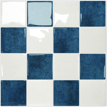 STICKGOO 10 Sheets Peel and Stick Backsplash - 9" x 9" 4D Adhesive Peel and Stick Tile Backsplash for Kitchen&Bathroom