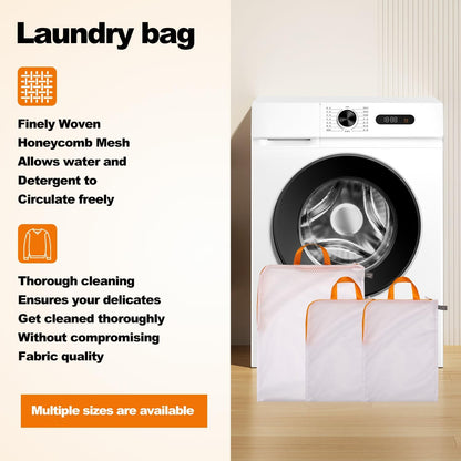 Kimmama Laundry Mesh Wash Bags, Garment Bag for Washing Machine, 2XXL | Honeycomb Laundey Bags for Sheet, Throw Blanket, Curtain, Cushion Cover, Comforter, Tumble Dryer Safe, Extra Large