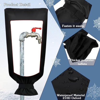 2 Pack Outdoor Faucet Cover for Winter,47" Lx21 W Large Hose Cover Socks Outside Garden Faucet Antifreeze for Freeze Protection Insulated Long Water Spigot Cover