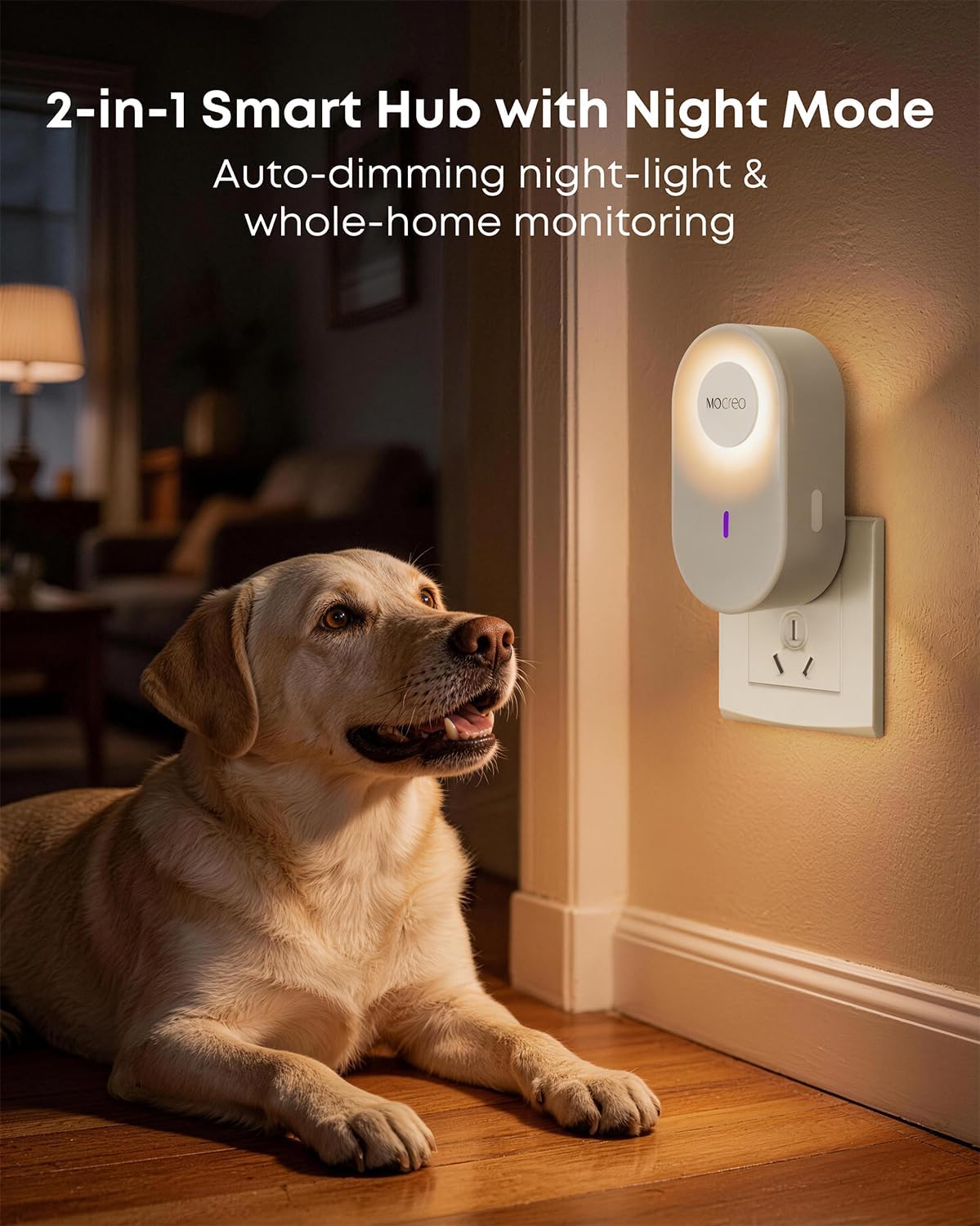 MOCREO WiFi Water Leak Detector Kit, 2000ft Long Range, SMS App Email Alerts, 105dB Adjustable Alarm, Leak Severity Tracking, 5-Year Battery Life, 3 IP67 Water Leak Sensors for Home Basement Kitchen