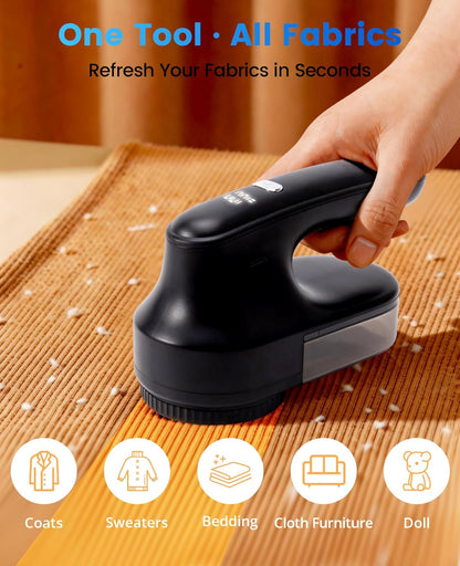 Killrose Fabric Shaver for Clothing，Rechargeable Lint Shaver with 2.7in Large Shaving Head, 6-Leaf Blades & LED Display,2-Speed Sweater Shavers to Remove Pilling from Clothes, Furniture, Sofa, Blanket