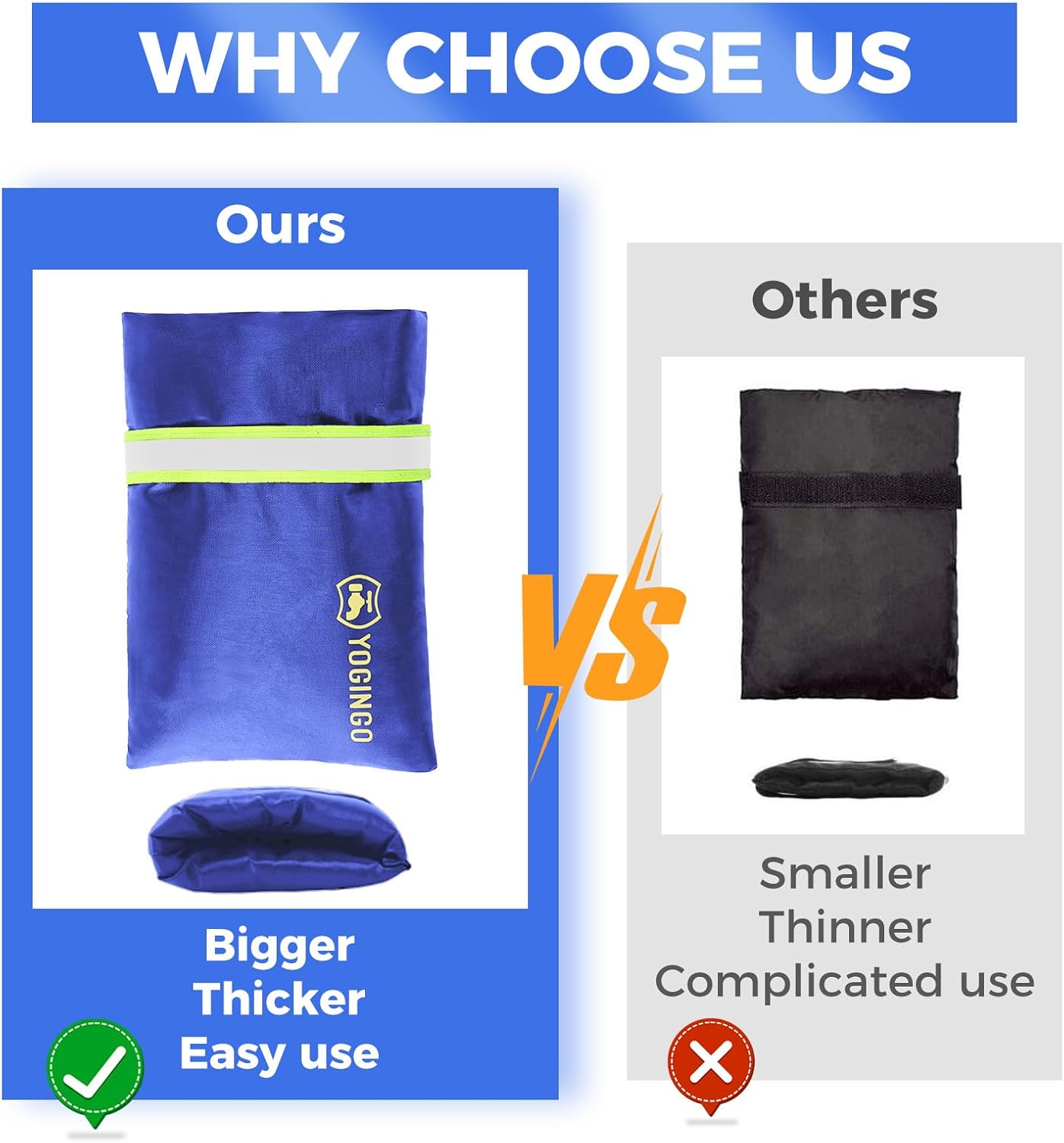 Outdoor Faucet Covers for Winter Freeze Protection, Hose Bib Covers for Winter, Water Spigot Cover Winter Insulated, 2 Pack 6.7" x 9.5" Pipe Insulation Cover Socks Outside Faucet Freeze Protector Blue