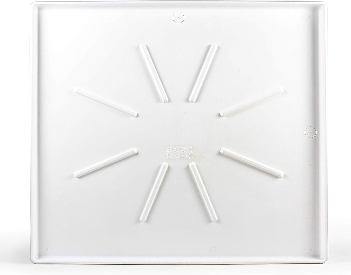 Camco Washing Machine Drain Pan - Features a Durable Plastic Construction, 1-inch/1.5-inch PVC Drain Fitting, and Measures 30-inches (L) x 32-inches (W) x 2 ½-inches (H) (OD) (20750)