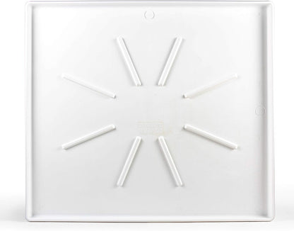 Camco Washing Machine Drain Pan - Features a Durable Plastic Construction, 1-inch/1.5-inch PVC Drain Fitting, and Measures 30-inches (L) x 32-inches (W) x 2 ½-inches (H) (OD) (20750)