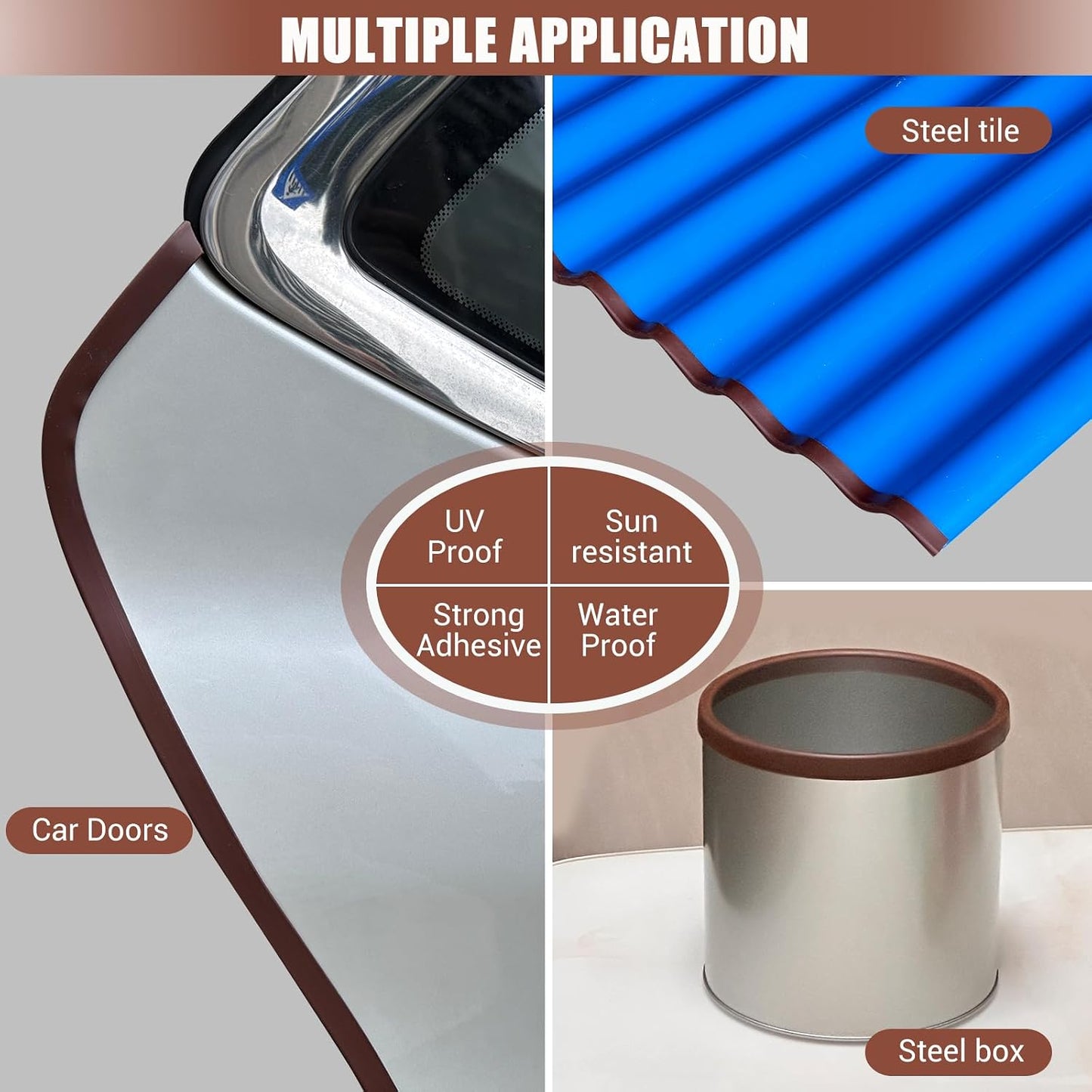 Slimline Cabinet Door Edge Protector, 3/4" Self Adhesive Peel and Stick Rubber Edge Guards, Flexible U Shaped Strips for Kitchen & Garbage Drawer Fronts, Edge Trims for Desks and Shelfves, Black, 10Ft
