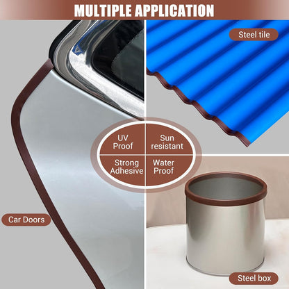 Slimline Cabinet Door Edge Protector, 3/4" Self Adhesive Peel and Stick Rubber Edge Guards, Flexible U Shaped Strips for Kitchen & Garbage Drawer Fronts, Edge Trims for Desks and Shelfves, Black, 10Ft