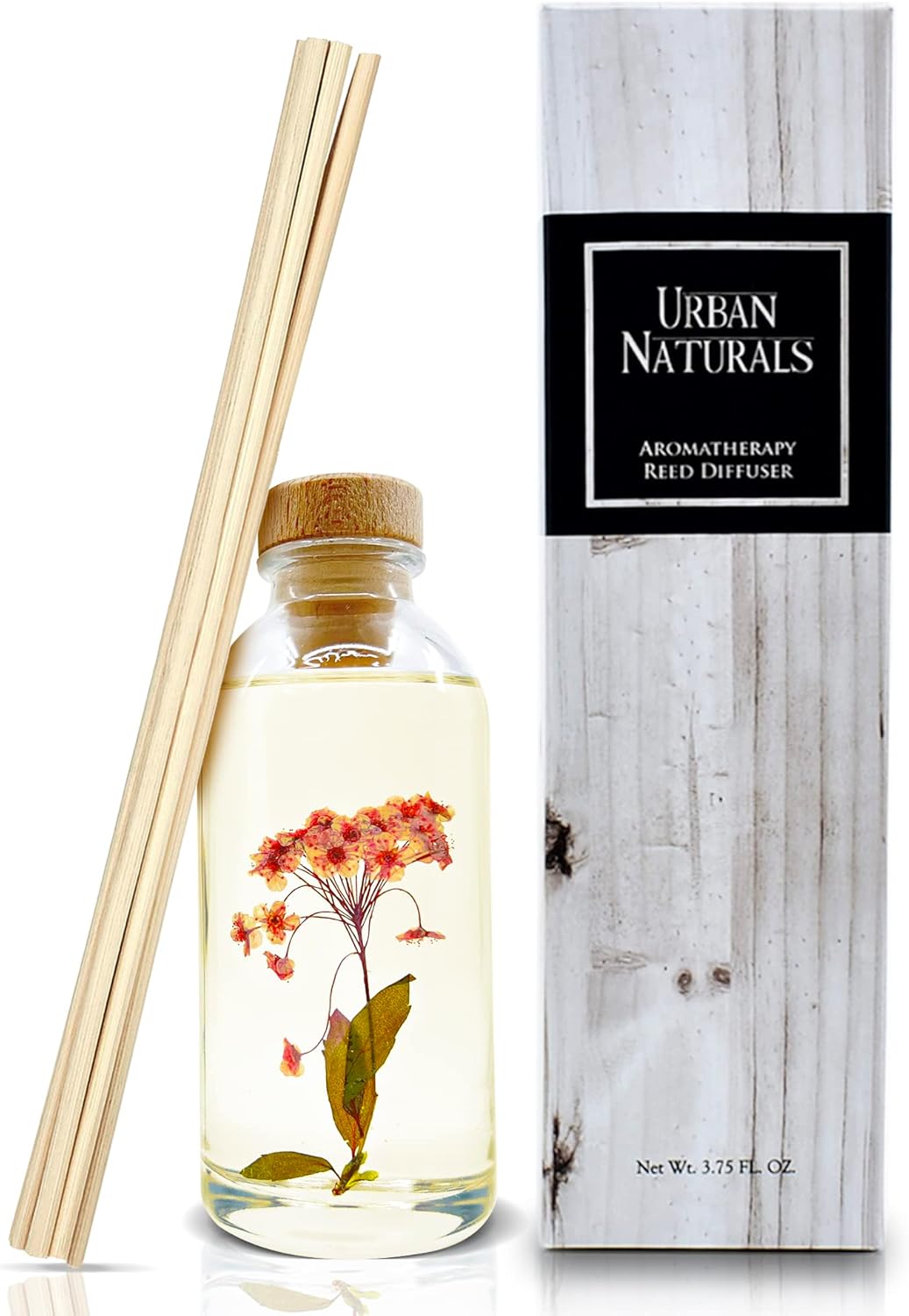 Urban Naturals Smoked Vanilla Reed Diffuser Set with Vanilla Bean, Sandalwood & Leather | Made in the USA - Colors B