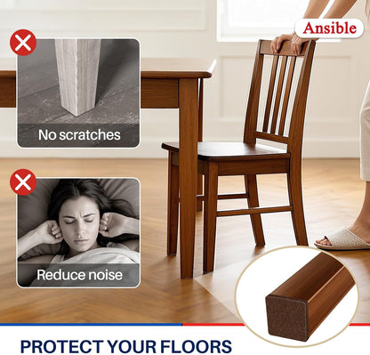Ansible 60 PCS Felt Furniture Pads 1", Felt Pads for Chair Leg Floor Protectors for Hardwood Floors Round (Beige)