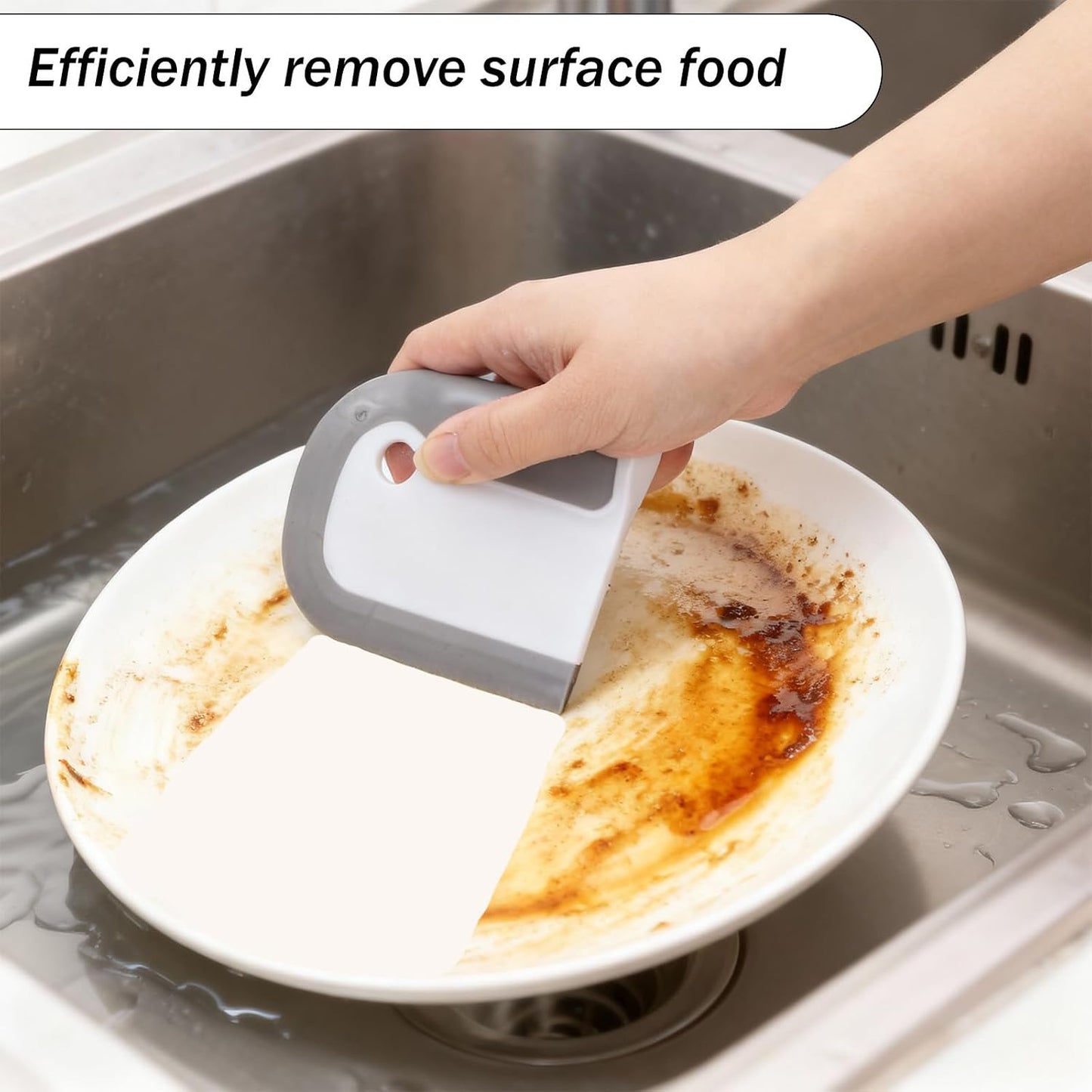Silicone Sink Squeegee, Small Kitchen Sink Squeegee, Curved Silicone Tiny Squeegees for Countertops, Kitchen Sinks, Bathroom Mirror