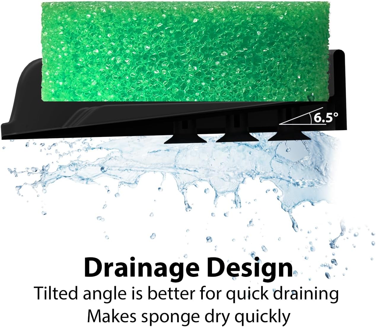Sponge Holder for Scrub Daddy with Suction Cups and Drain Spout Kitchen Sink Caddy Organizer, Soap Dishes Holder Accessories Rack, Dishwasher Safe - 4.7"x4.7", Green