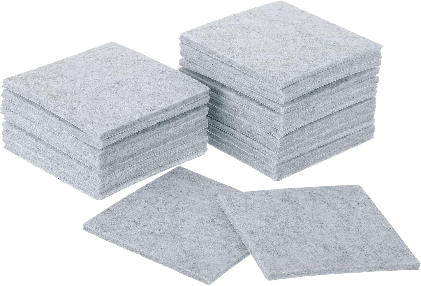 uxcell Furniture Pads, 24Pcs 1.5" - Square Self Adhesive Felt Furniture Pads, Floor Protectors for Furniture Feet Chairs Legs Hardwood Floors (Black)