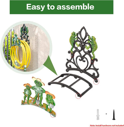 Sungmor Heavy Duty Cast Iron Hose Holder,Garden & Yard Decorative Birds Wall Mounted Hose Butler,Water Pipe Holds,Rack,Hanger,Antique Wall Decorations