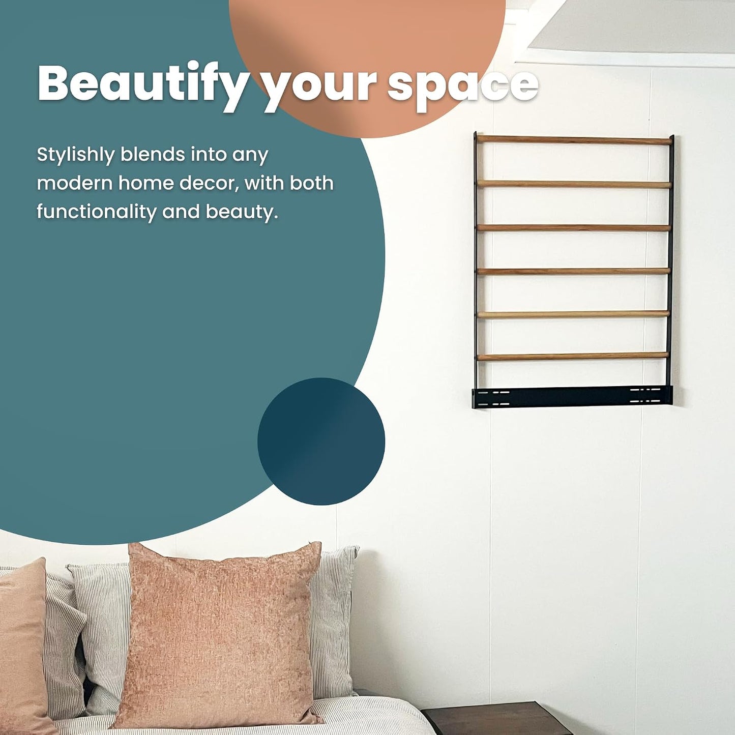 Wall Mounted Drying Rack – Foldable Laundry Drying Rack for Wall, Space Saving Clothes Drying Rack for Laundry Room, Bathroom or Small Spaces