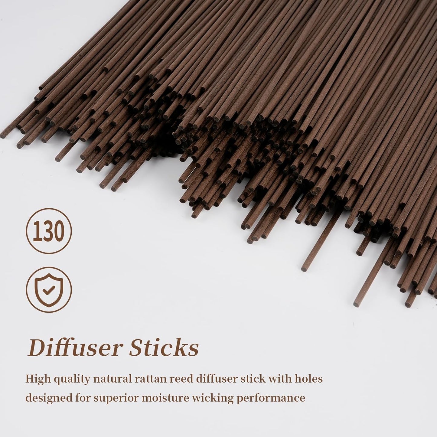 5 Mixed Colors 10inch Diffuser Replacement Sticks - 60Pcs Fiber Reed Fragrance Sticks Refill for Home and Bathroom - Rattan Essential Oil Sticks for Scented Diffuser