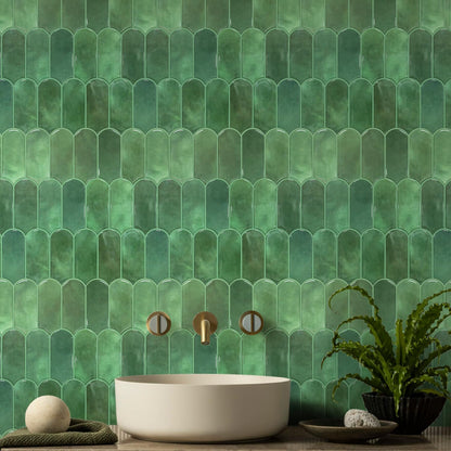 Vamos Tile Upgraded Thicker Design Peel and Stick Backsplash Tile, Self Adhesive Vinyl Wall Tiles, Stick on Backsplash for Kitchen, Bathroom, RV,Pantry,10-Sheet Grayish Blue Marble with White Grout