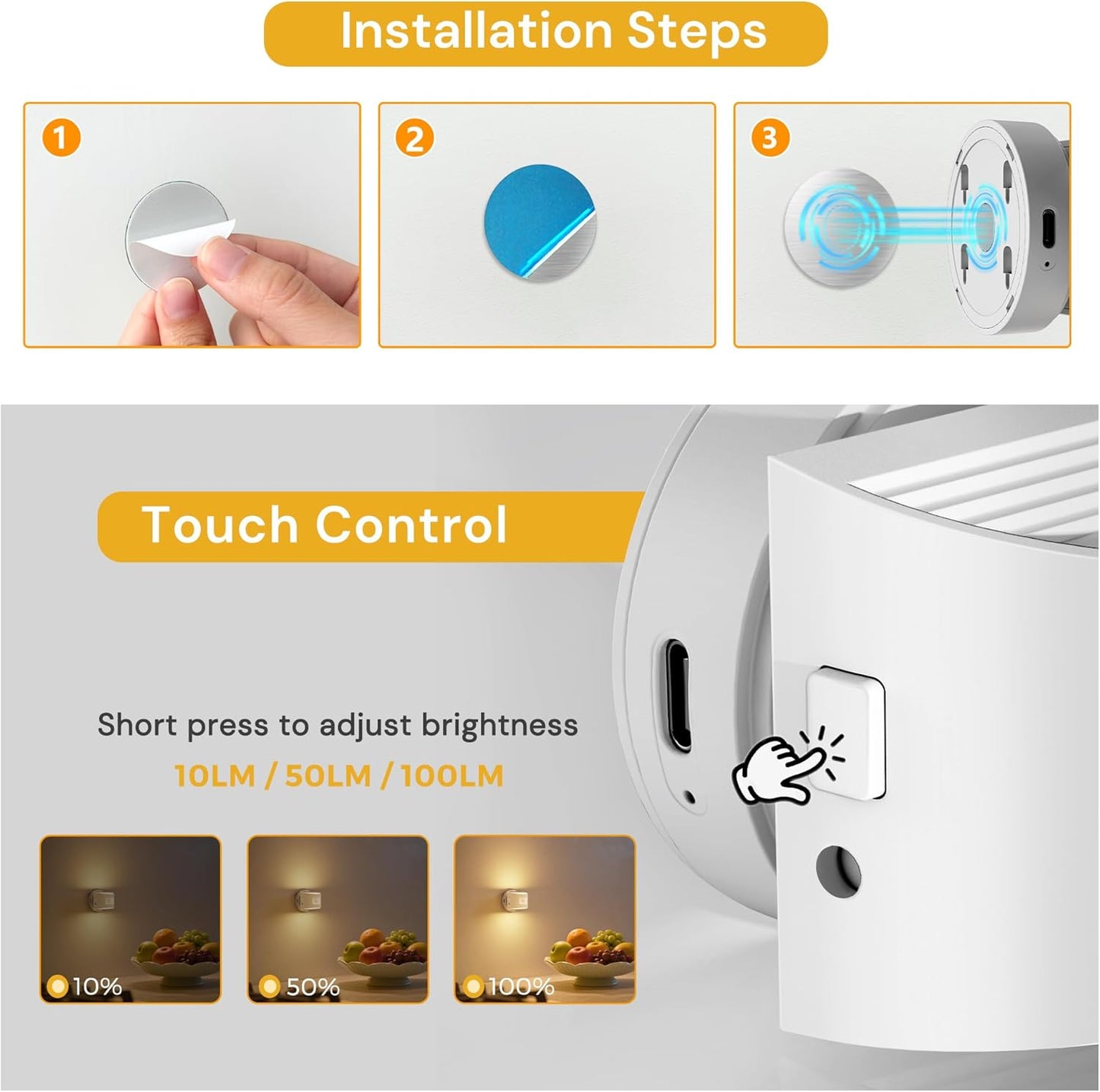 L LOHAS LED Motion Sensor Night Light, [2-Pack] Plug in Night Light with Motion Sensor and Dusk to Dawn Sensor, Brightness Adjustable, 3000K Soft White Nightlight for Bathroom Hallway Kitchen