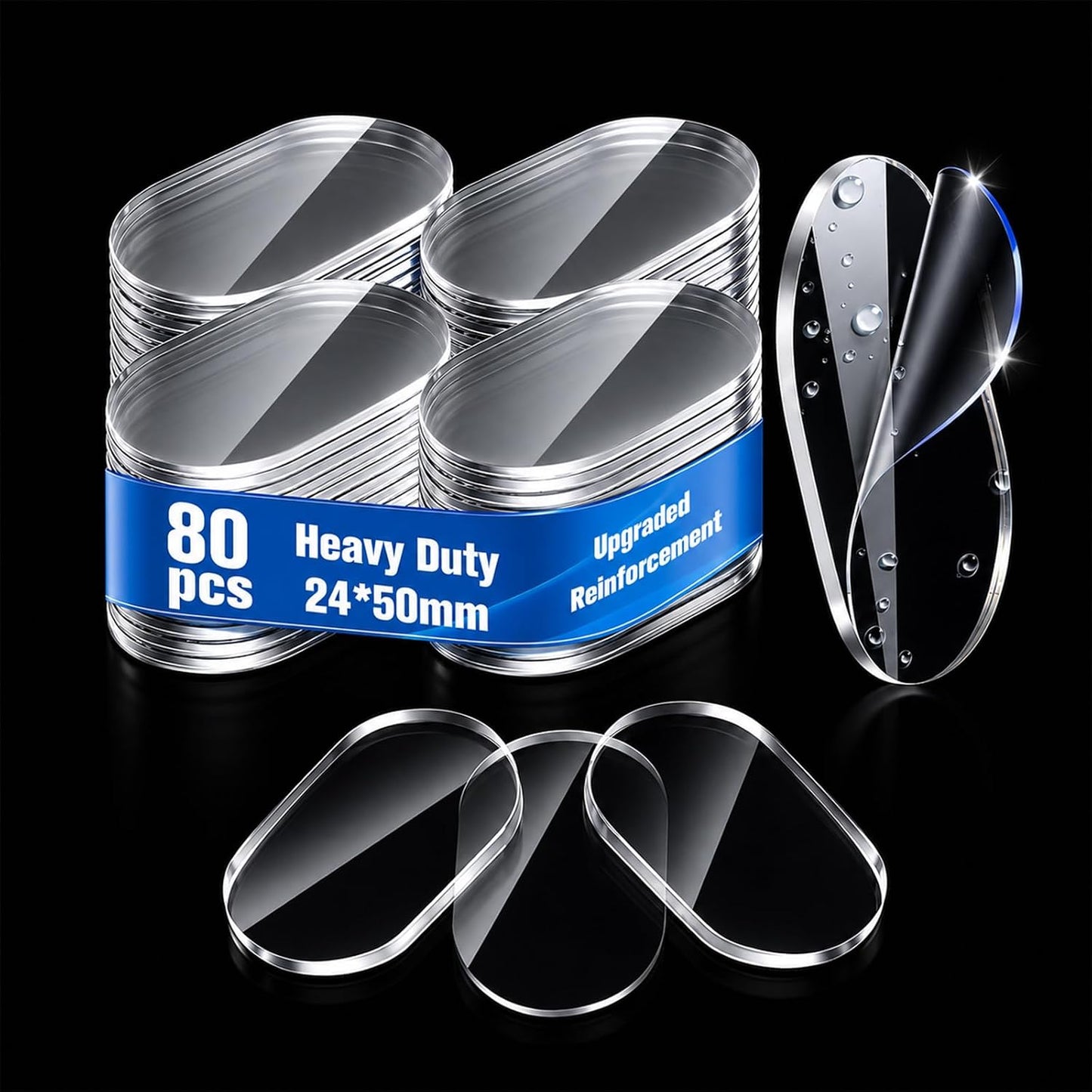 48PCS Nano Double Sided Adhesive Pads,Waterproof No Damage Removable Heavy Duty Mounting Tapes,Clear Residue-Free Strong Sticky Pads for Walls,Hanging Pictures, DIY Craft Home Office