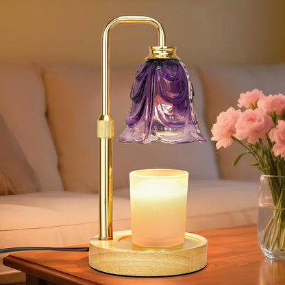 Candle Warmer Lamp with Timer Dimmer, Adjustable Height Pink Tulip Candle Wax Warmer, Christmas Birthday Gift for Mom Women,House Warming Gifts for New Home Bedroom Decor,Flower Pink