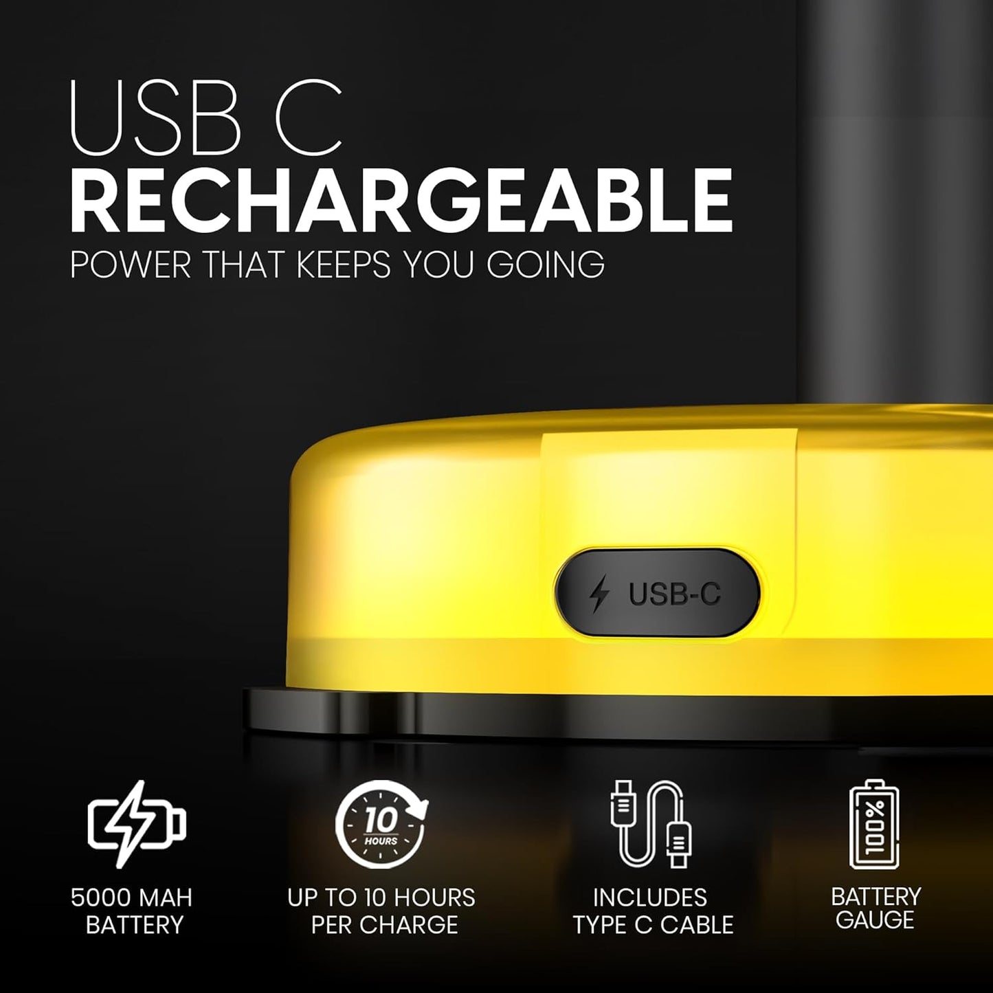 VENTY Portable Clip Fan - Rechargeable 10-Hour Battery Portable Fan - 360° Rotation & 90° Tilt - Stroller, Desk or Bedside - Aromatherapy & LED Light - USB-C cable & Carrying Pouch