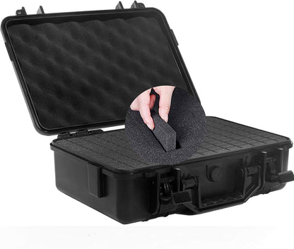 8" Small Hard Case with Pluck Foam Insert, 8.6 x 4.9 x 1.9 Inch - Protective Waterproof Plastic Tiny Box for Storage Medical item, Micro Tools - Lockable, Portable for Travel