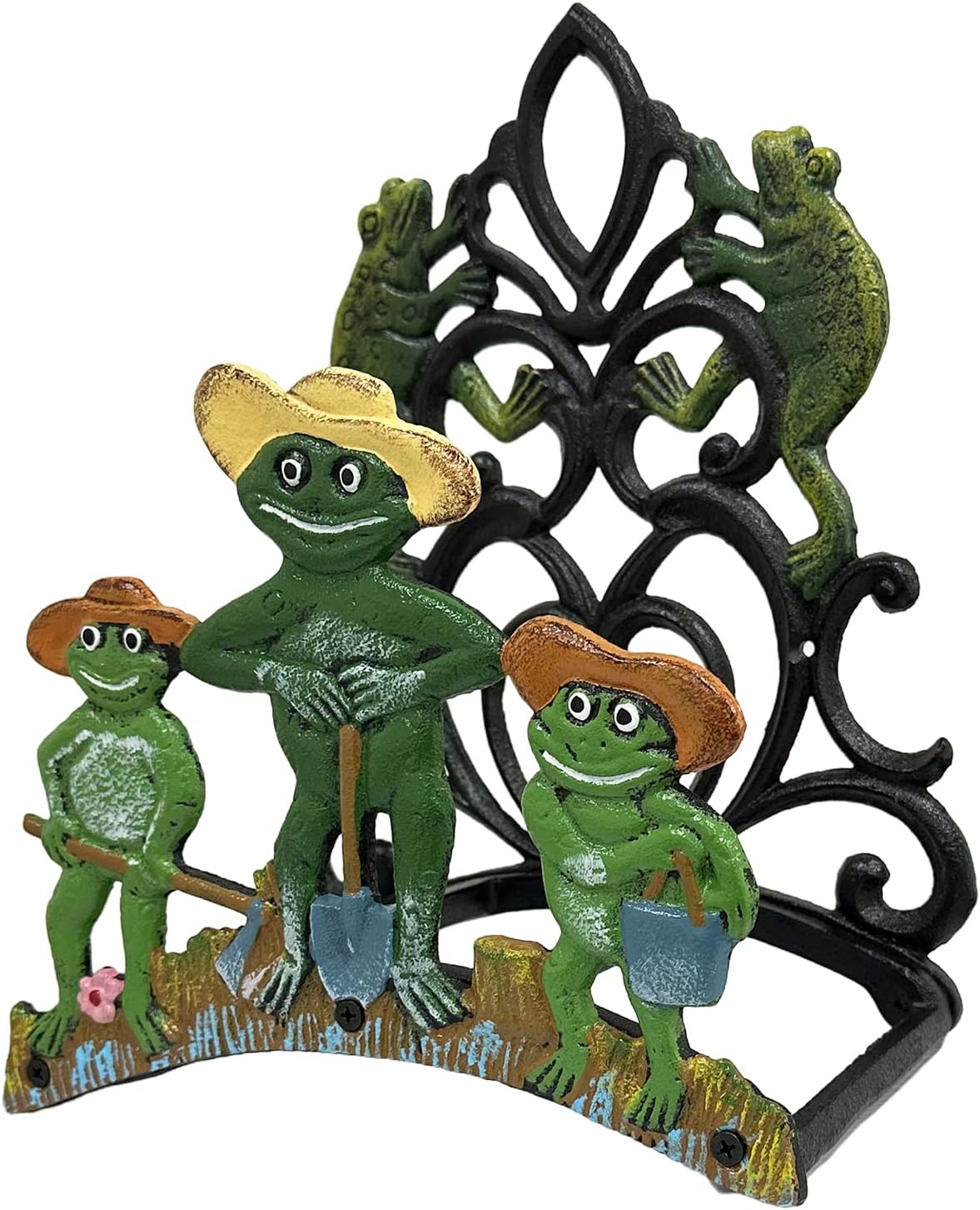 Garden Hose Holder Cast Iron Heavy Duty Water Hose Hanger, Outside Wall Mount, Solid Metal Decorative Rack/Organizer/Stand, Easy to Install, Hold Up to 50/75/100 ft (Hose holder - 2 Birds)