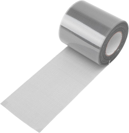FTVOGUE Window Screen Repair Tape, 80mm x 9.15m Transparent Self Adhesive Mesh Patch for Mesh Doors Tents Pool Net Car Screens Camping Tarps (Gray)