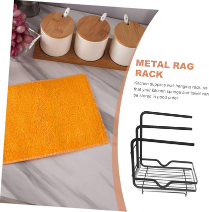 Cabilock Kitchen Sponge Draining Holder Wall-mounted Rack for Kitchen Sink Space-saving Storage for Dishcloths Sponges and Cleaning Supplies Design