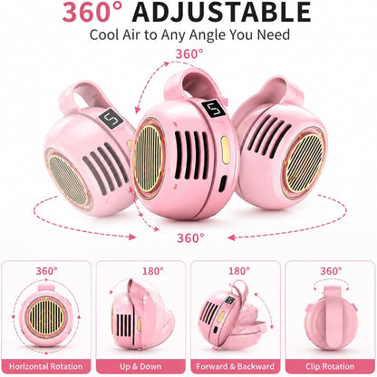 Portable Rechargeable Fan, Mini Rotating 360° Stylish Fan, Clip-On Bladeless Fan, Suitable For Home Use And Travel, As Well As A Daily Gift