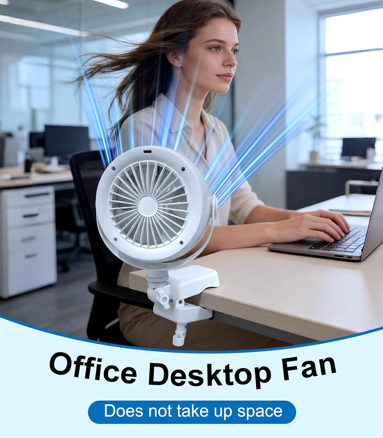 Rechargeable Clip on Fan for Bed with 4000mAh Battery, 4-Speed Quiet With Night Light,360° Rotate,Detachable Small Clip Fan Dorm Fan Student Bed Desk Bike Crib Treadmill Camping Traveling