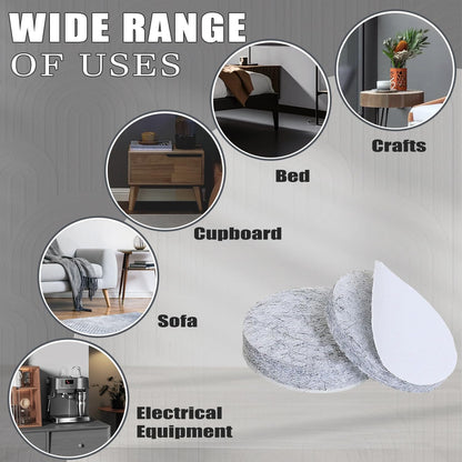 Yelanon Felt Furniture Pads for Hardwood Floors -36 Pcs 2" Premium Floor Protectors for Furniture, Felt Pads for Chair Legs, Black
