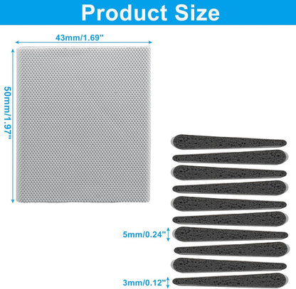 4 Pcs Door Corner Seals, Exterior Door Jamb Frame Seal, Self-Adhesive Wedge Draft Stoppers Foam Pads for Weather Stripping Noise Isolating (White)