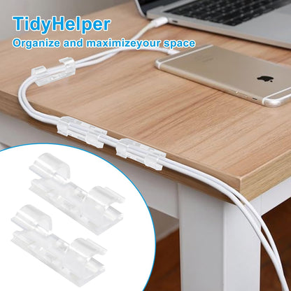 Jiozermi 60 Pcs Self Adhesive White Cable Clips, Cable Wire Management Clips with 3M Adhesive Wall Wire Holder Cord Management for Desk, Wall, TV, Car Dash Cam, RV, Ethernet, PC, Christmas Light