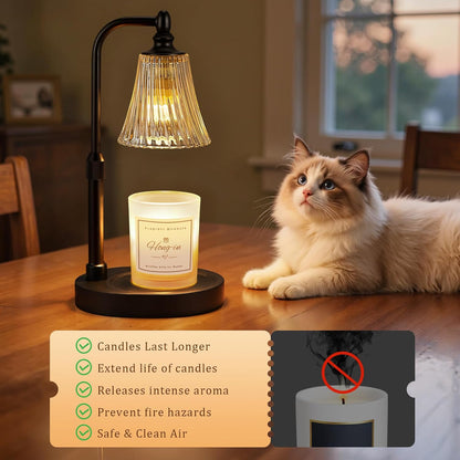 Candle Warmer Lamp with Timer Dimmable,Birthday Gifts for Women Mom Sister,Adjustable Height Wax Melt Warmer for Jar Candles,House Warming Gifts New Home,Ideal for Office,Dorm,Bedroom Home Decor
