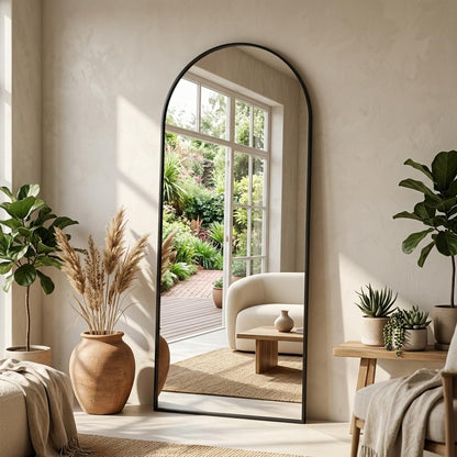 59"x16" Floor Mirror Full Length, Arched Full Length Mirror with Stand, Full Body Mirrors for Bedroom Living Room or Cloakroom Gold