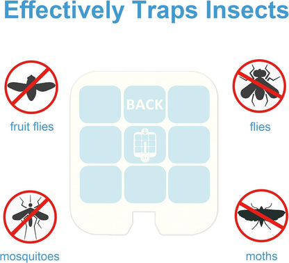 20 Pcs Refill Glue Cards Compatible with Safer Home SH502 Indoor Fly Trap and Dynatrap DT3005W Plug-in Bug Light for Flies, Fruit Flies, Moths, Gnats, and Other Flying Insects