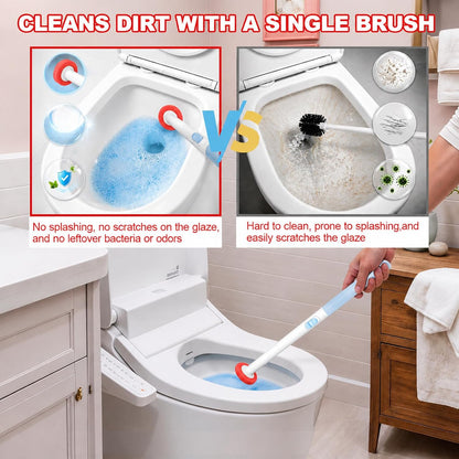 RV Toilet Brush, RV Accessories, Wall Mount Toilet Brush, 64 Toilet Refills | Hands Free Toilet Brush, One-Button Release, RV Toilet Brush and Holder Set, Compact Design, Camper Bathroom Accessories