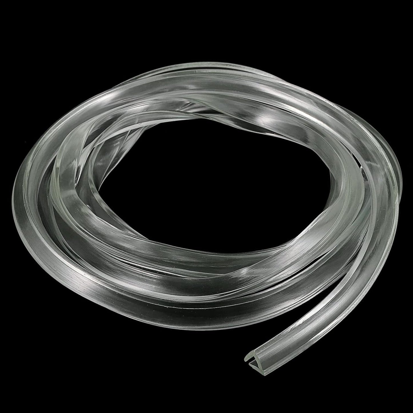 uxcell U Channel Edge Trim, 4.9ft Length Soft Rubber Guard Seal Strip Edge Protector Fit for 1-2mm Edge, (9/32" W x 5/32" H) Clear