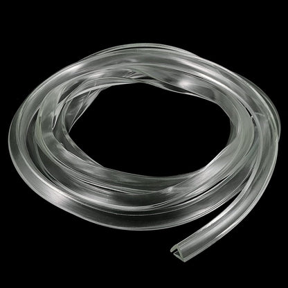 uxcell U Channel Edge Trim, 4.9ft Length Soft Rubber Guard Seal Strip Edge Protector Fit for 1-2mm Edge, (9/32" W x 5/32" H) Clear