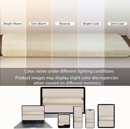 PURE ERA Carpet Stair Treads Ultra Plush 9.5" X 30"Soft Bullnose Indoor Stair Protectors Pet-Friendly Non-Slip Skid Resistant Tape Free Washable Reusable(2 Pieces,Brown)